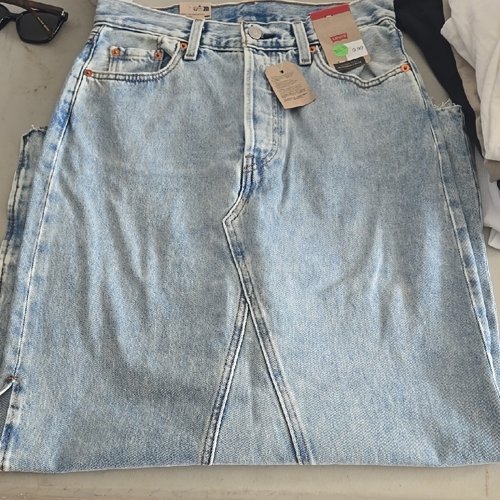Light Blue Denim Skirt